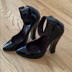 Marc Jacobs 5” Black Vinyl Heels Fetish Pumps Sz38